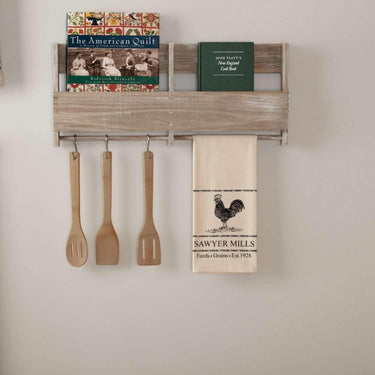 Sawyer Mill Charcoal Poultry Muslin Unbleached Natural Tea Towel 19x28 VHC Brands - The Fox Decor